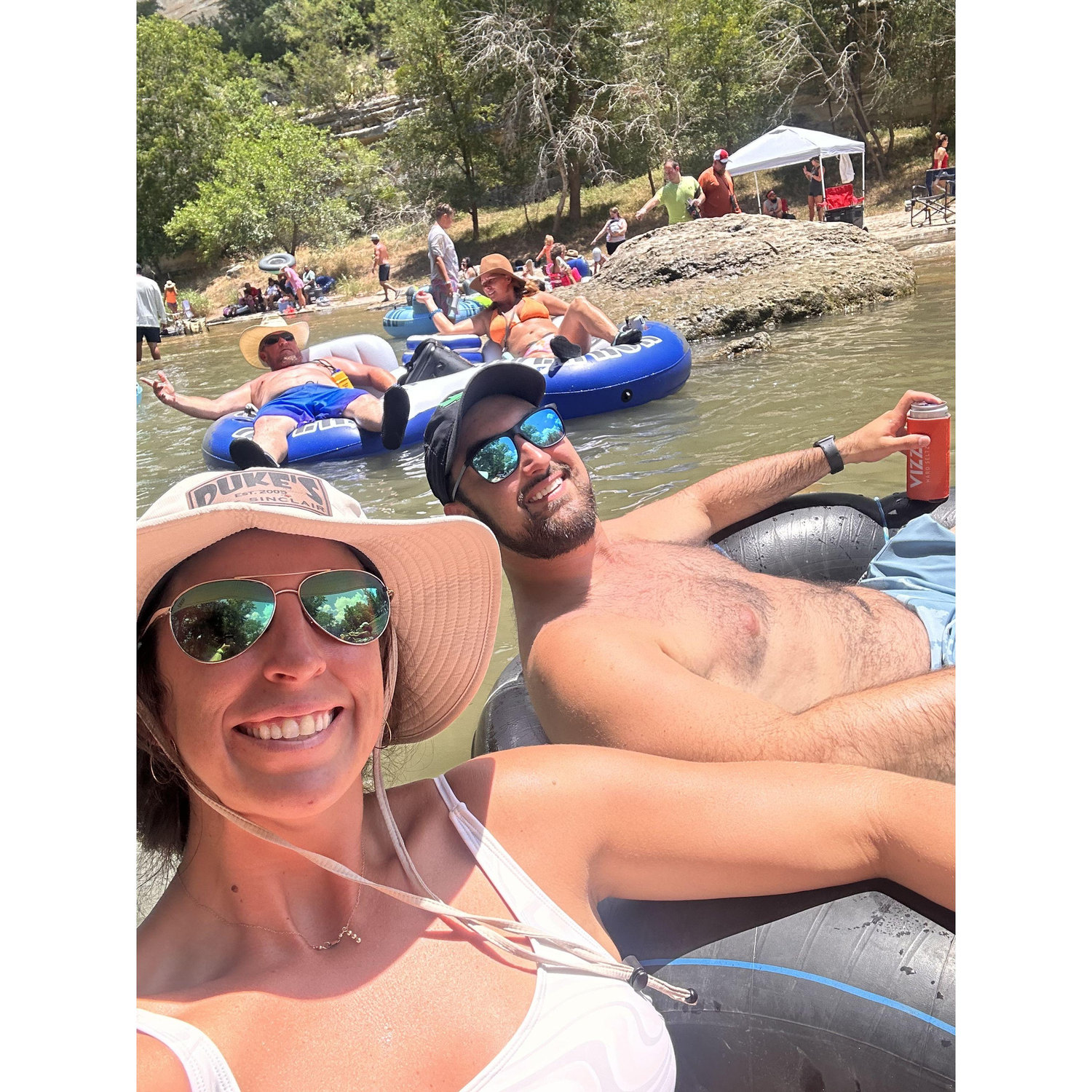 Floating the river down in New Braunfels, TX