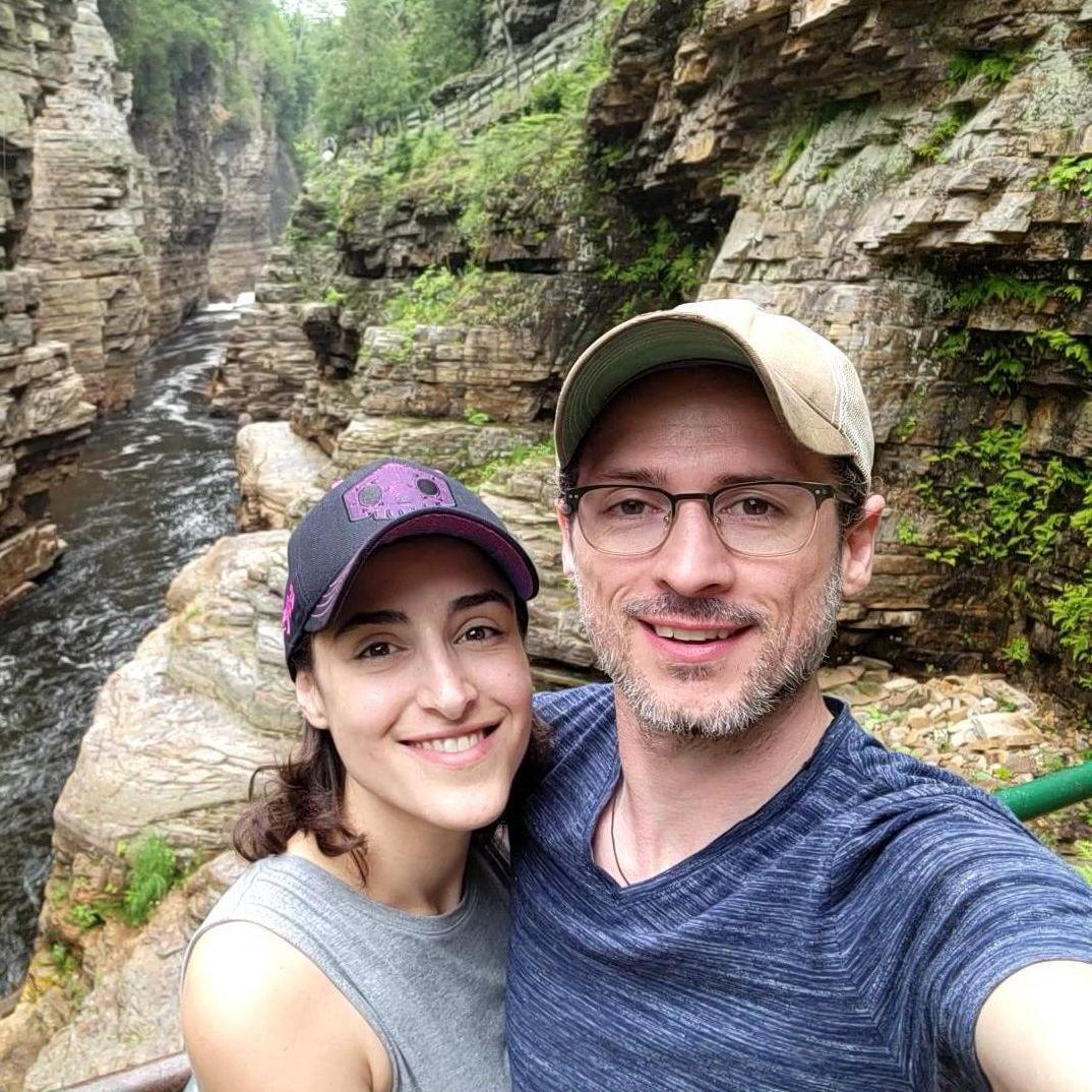 At Ausable Chasm on our first vacation together!