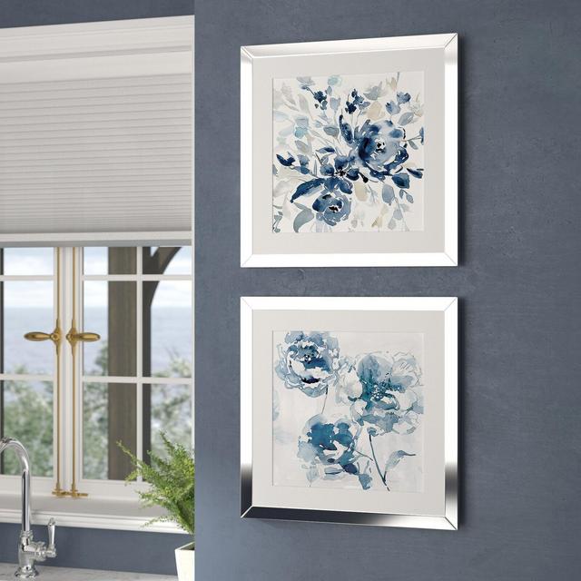 'Indigo Garden I' - 2 Piece Picture Frame Set Print on Paper