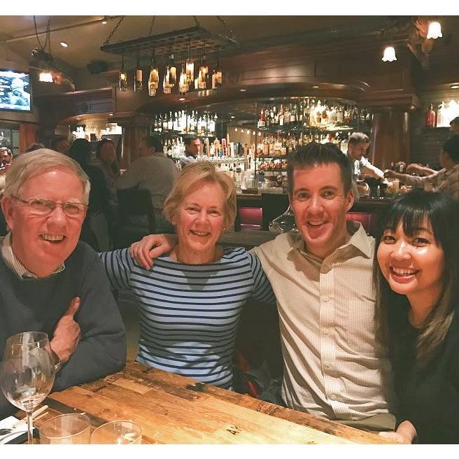 Dinner with Andy's parents on their vacation to LA