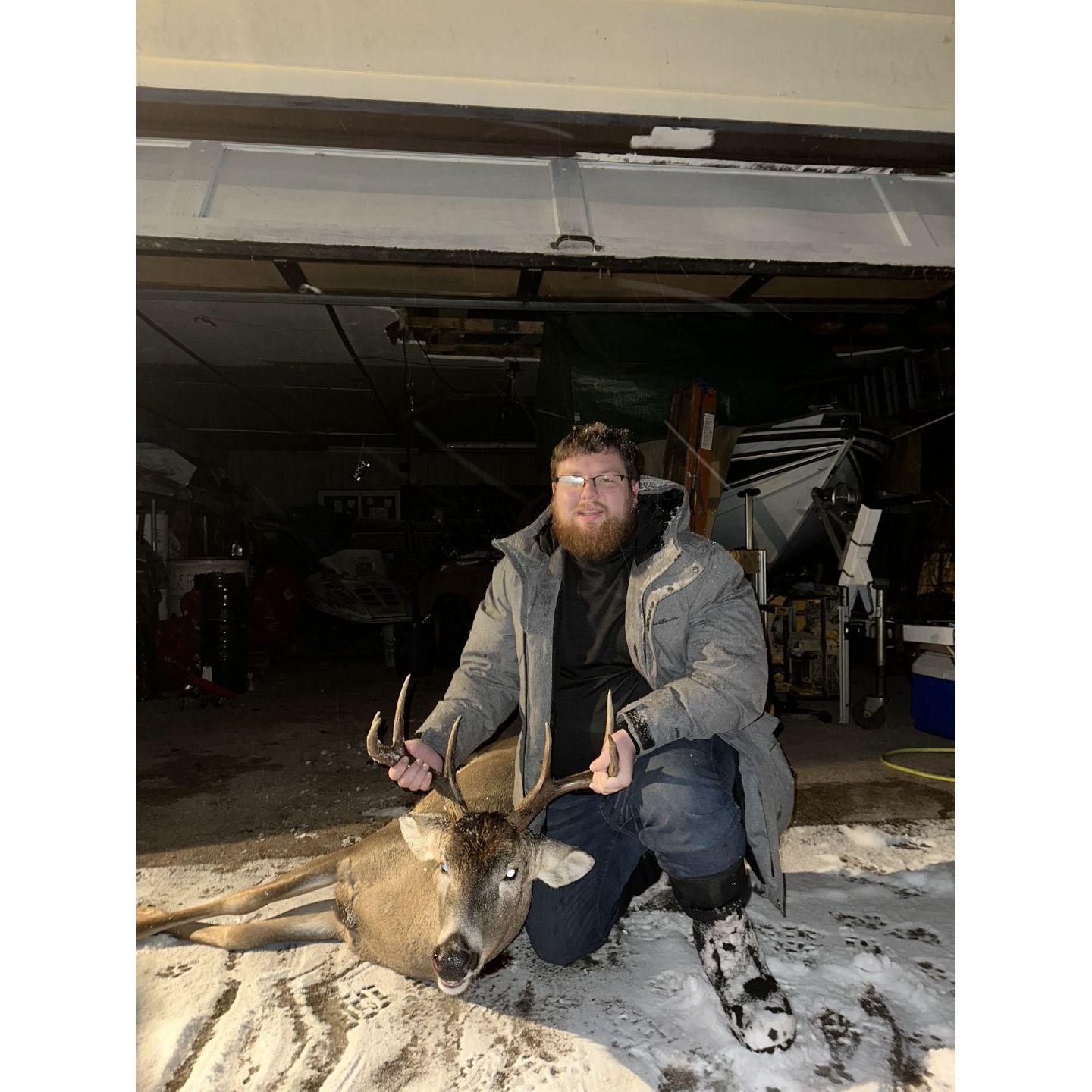 Jaden shot his first deer!