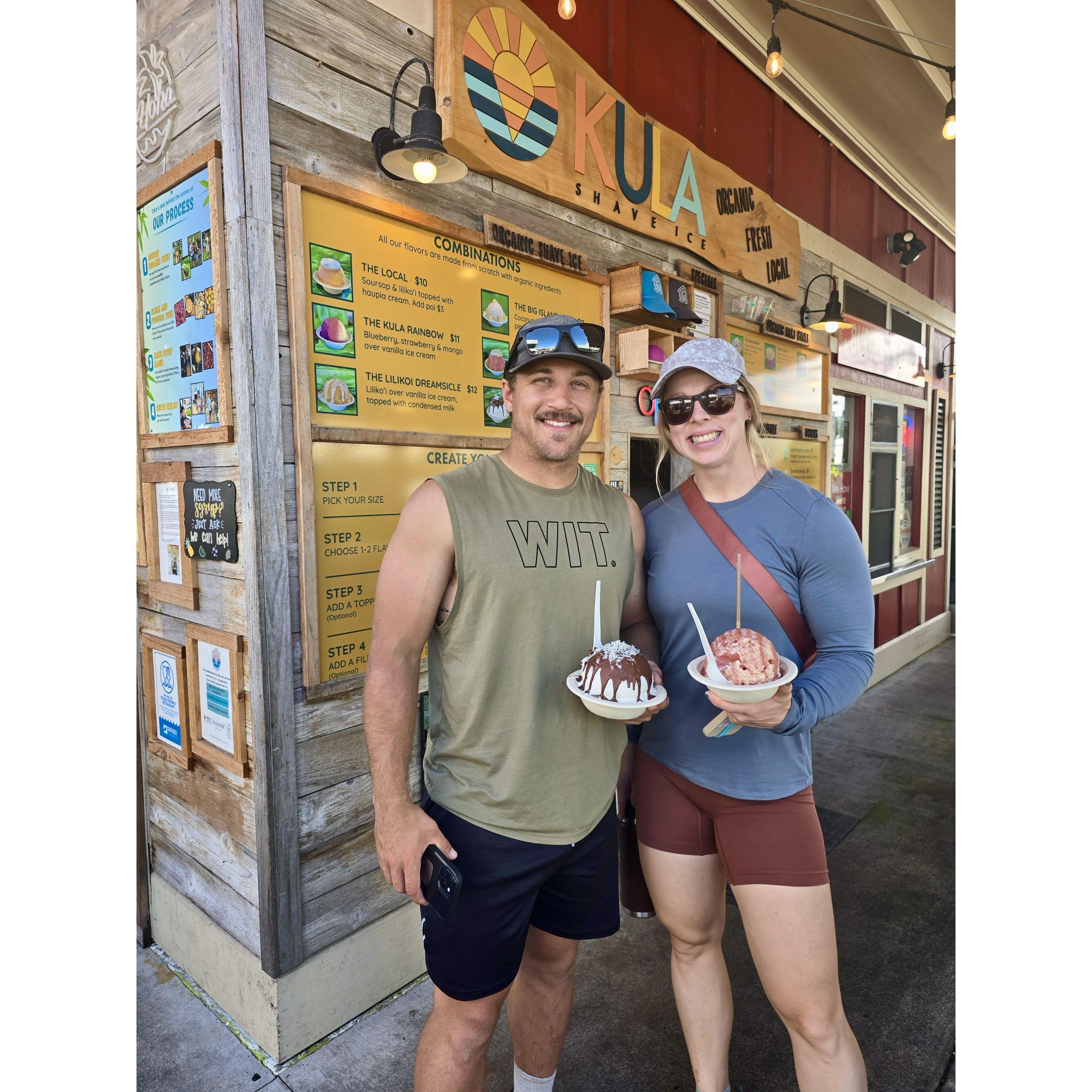 Ate lotssss of Shaved Ice on The Big Island of Hawaii.