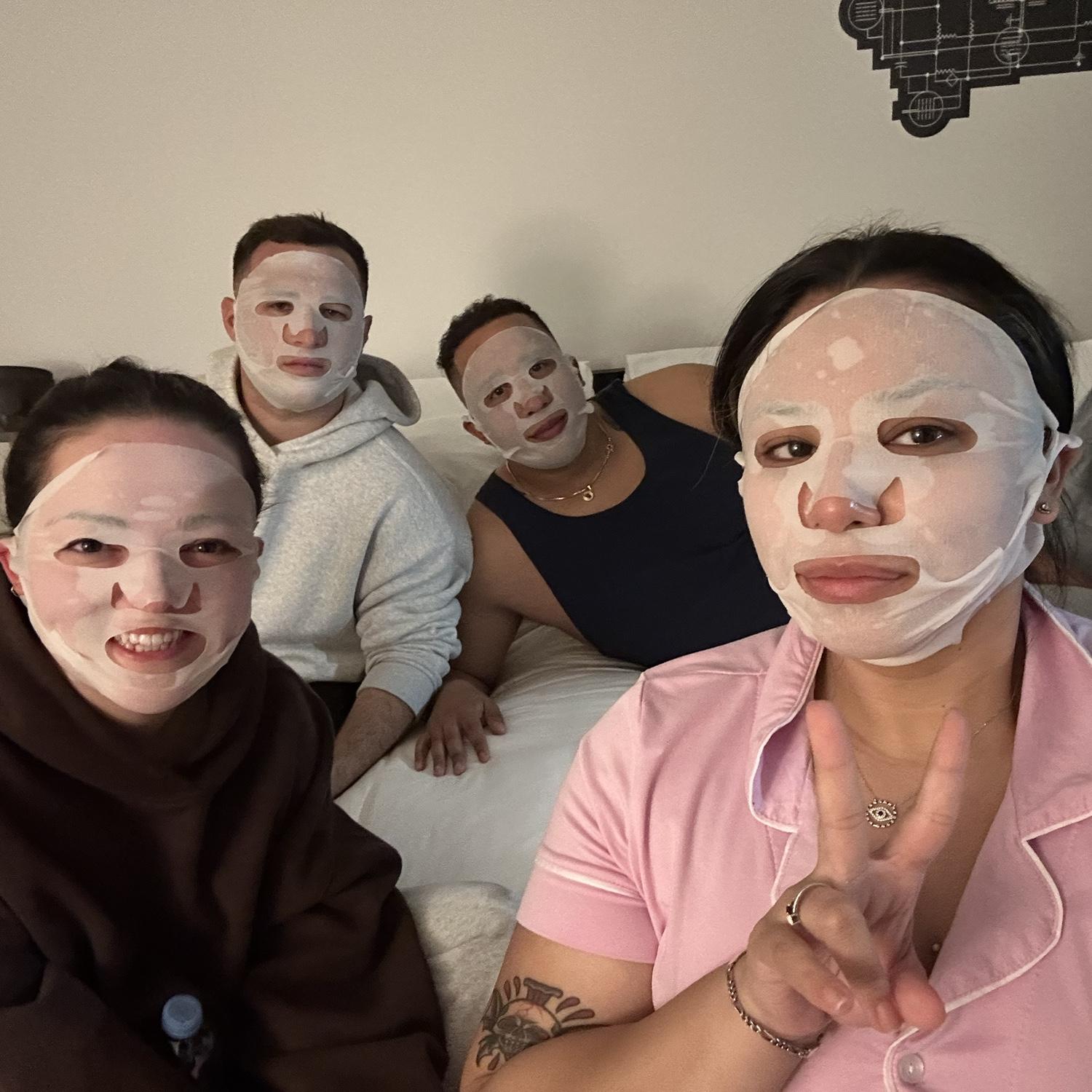we celebrated our matrimony with dinner at Verōnika, followed by CVS face masks and charades