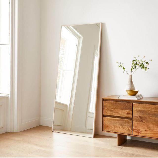 Bennet Thin Wood Frame Floor Mirror Winterwood 30x72 Inches