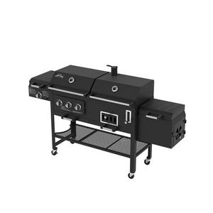 Deluxe 3-Burner Combination BBQ Propane Gas Grill