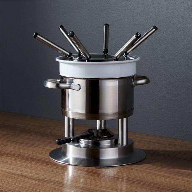 Swissmar Arosa 11-Piece Stainless Steel Fondue Set