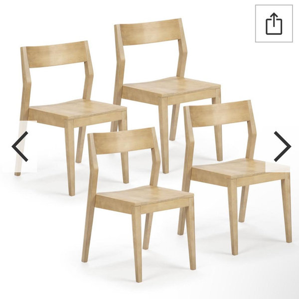 Solid Wood Dining Chair (Set of 4) - Blonde