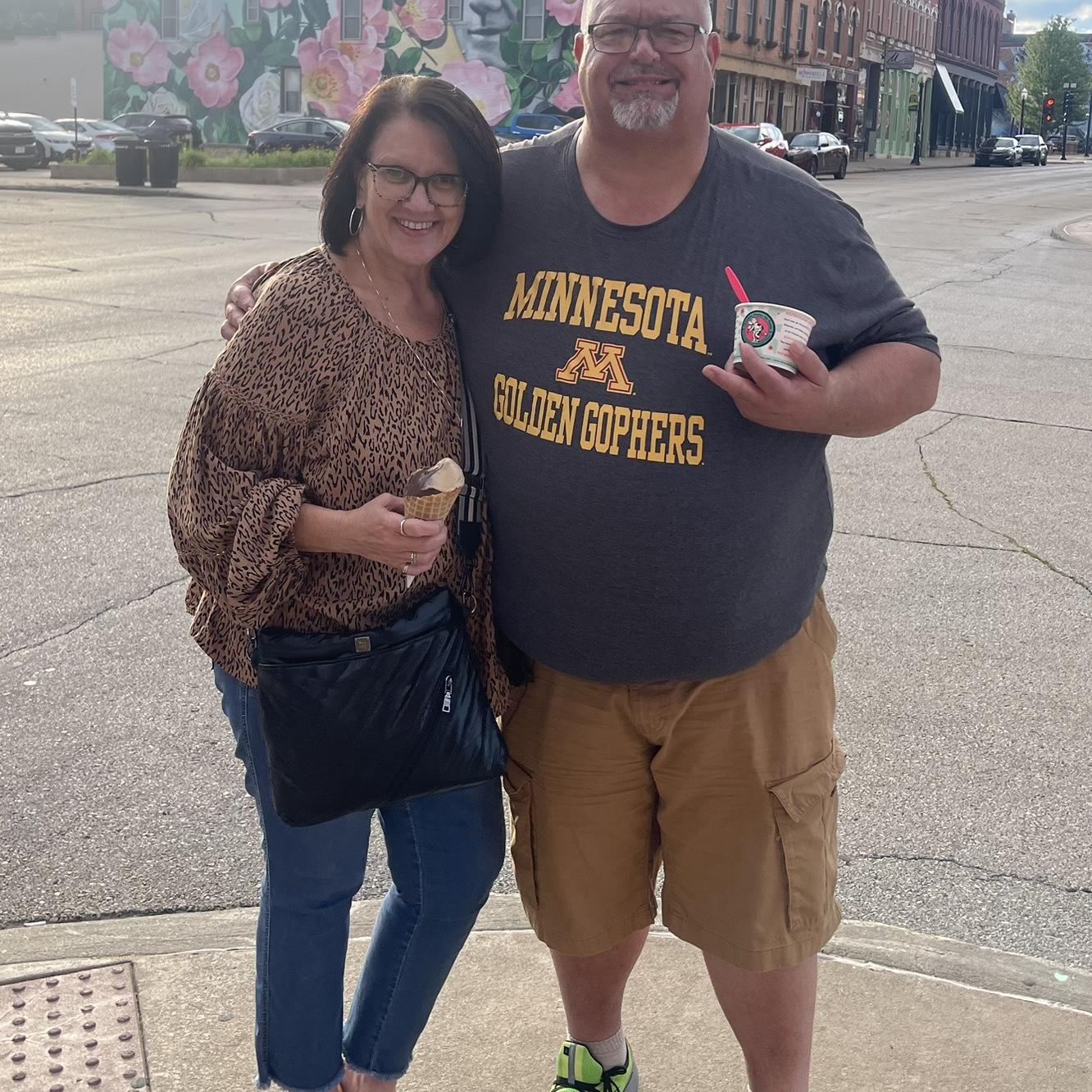 Love “Bliss” ice cream shoppe in Dubuque.