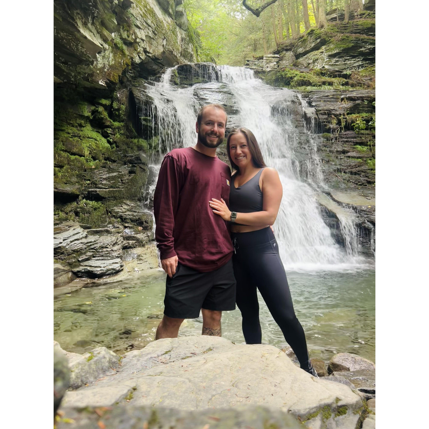 Russel Brook Falls. Located right outside Roscoe, NY. Highly recommend for a quieter hike with an amazing water fall!
