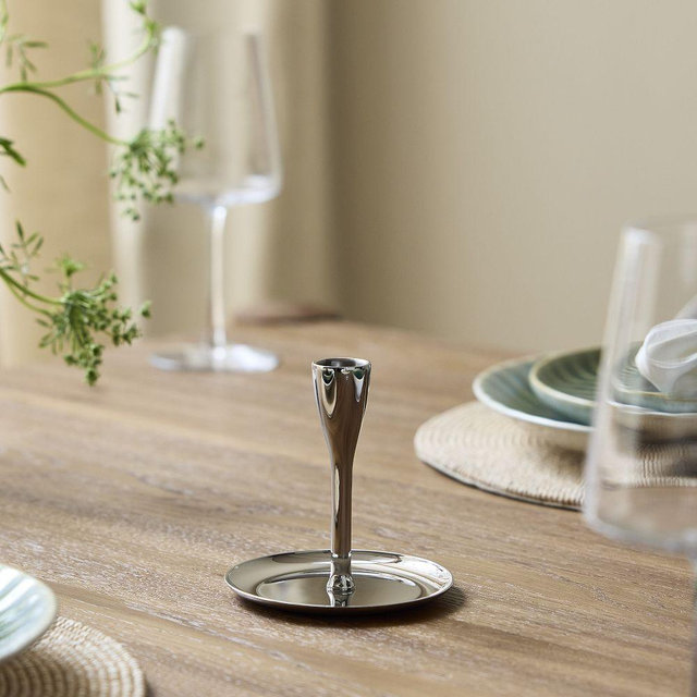 Kuba Taper Holder, Small, Chrome
