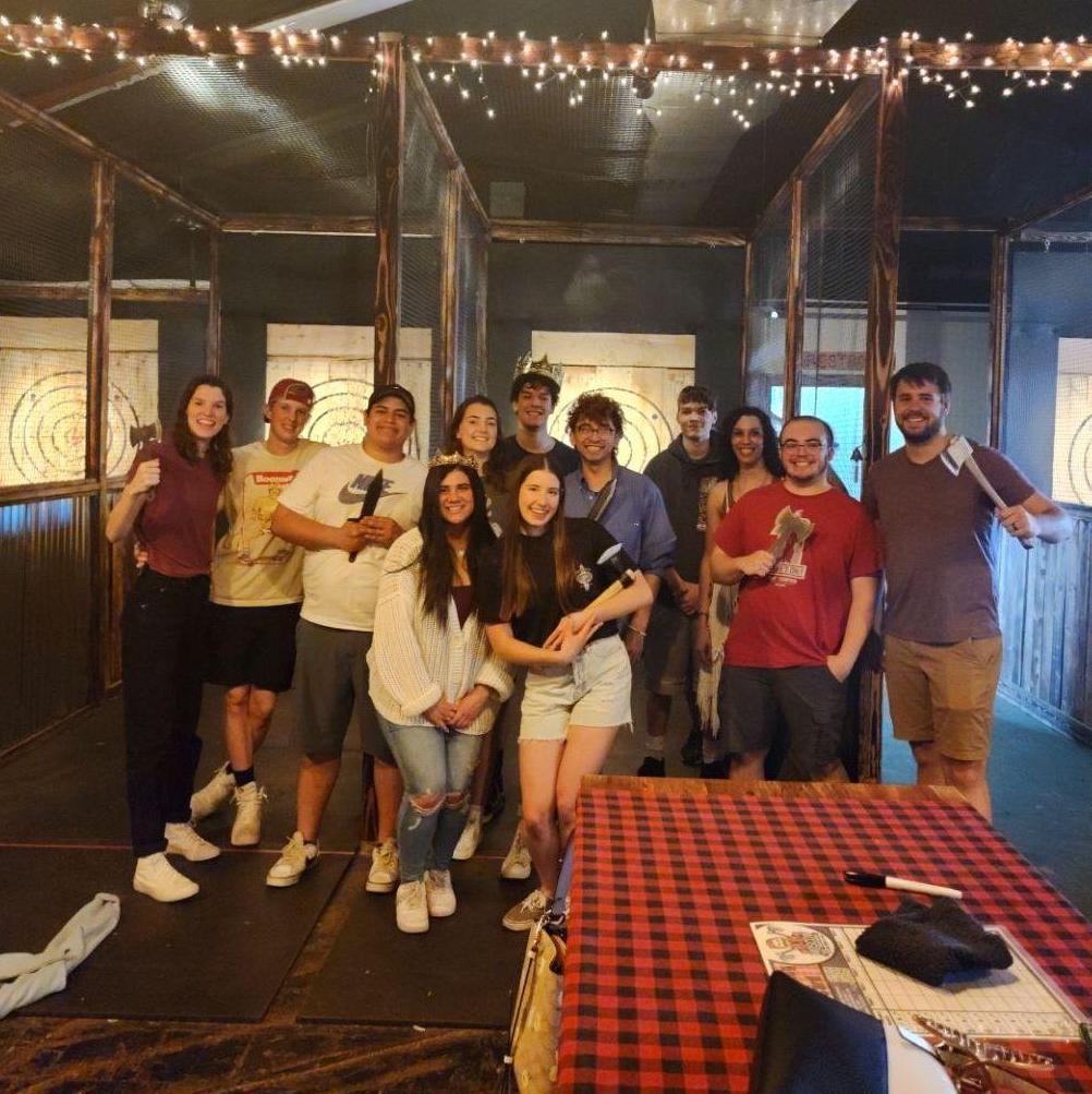 For Ryon's birthday, Alyssa planned a day out for his friends, and visiting family to go Axe throwing!