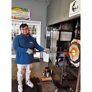 Glass blowing the afternoon before we got engaged.