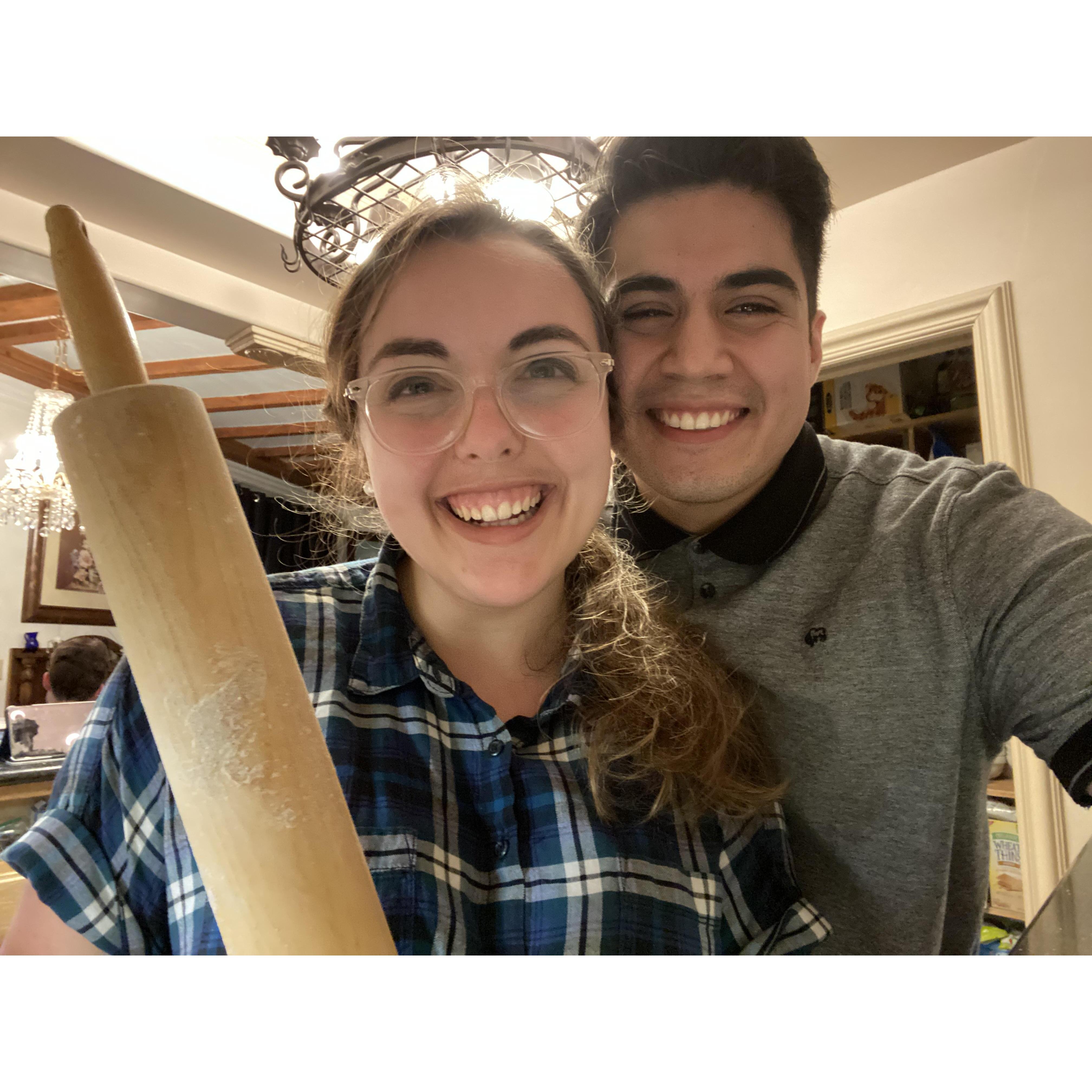 Baking Memorial bread together