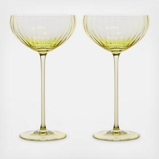 Quinn Optic Coupe Cocktail Glass, Set of 2