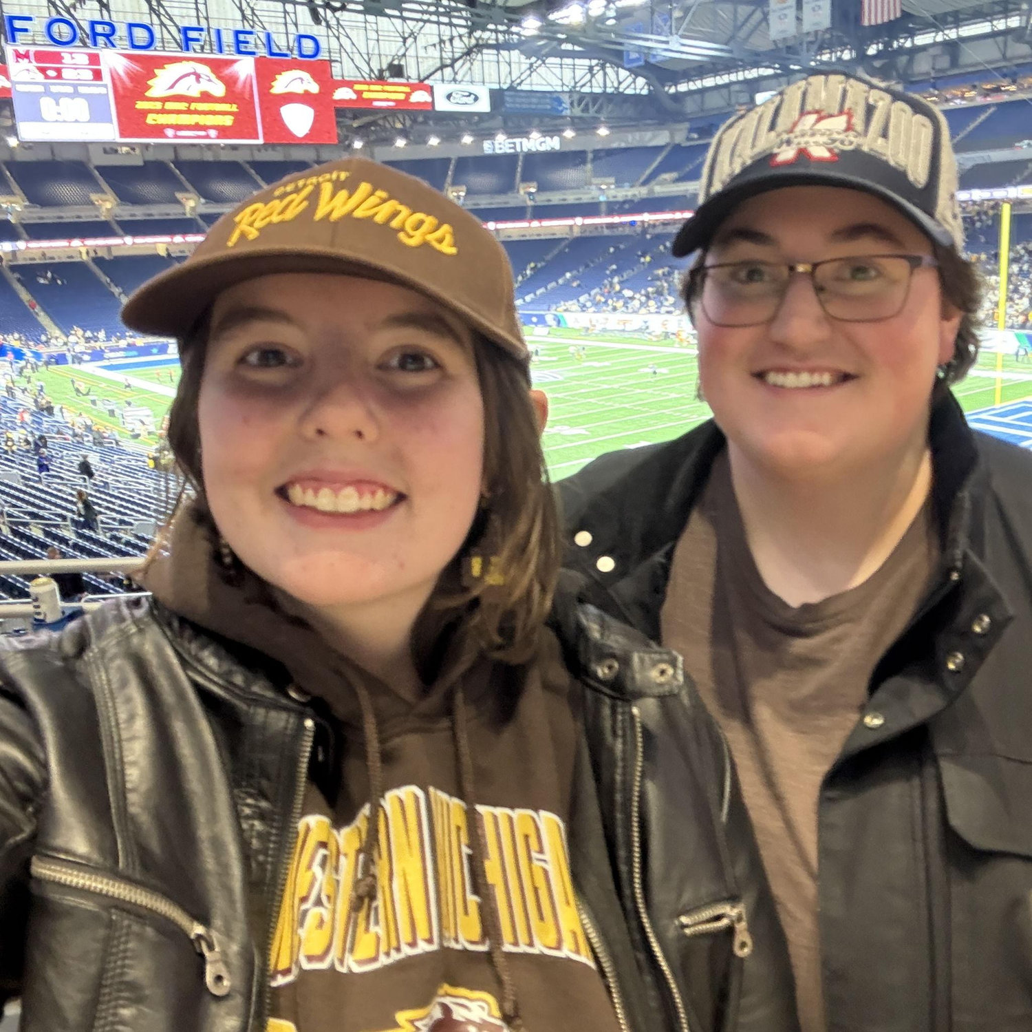Watching the WMU Broncos win the MAC football championship at Ford Field! December 2025.