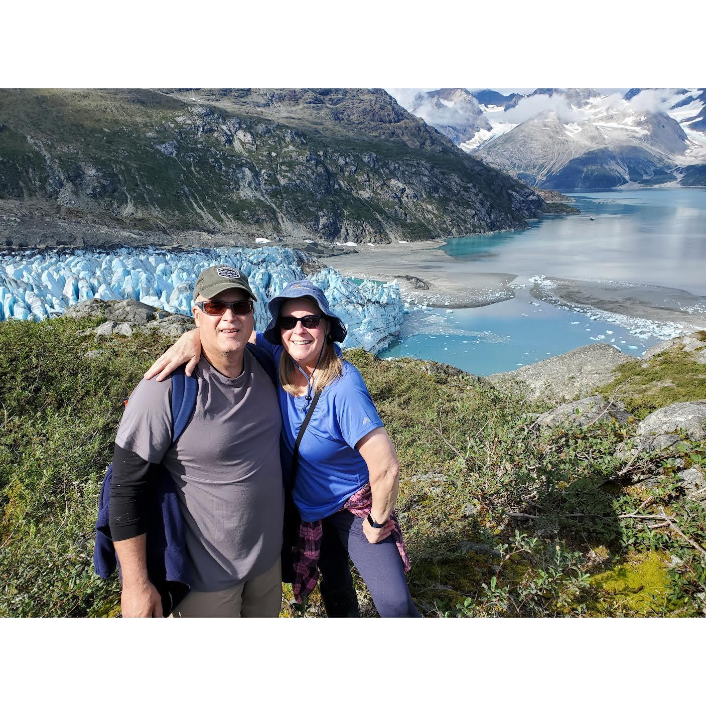 We climbed to the top of a Glacier in Alaska