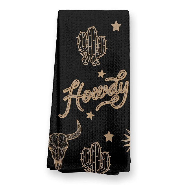 TopXmai Western Aztec Howdy Kitchen Towels 16x24, Howdy Western Gifts for Women,Aztec Hand Towels,Boho Western Hand Towels for Bathroom, Boho Western Decor, Western Kitchen Bathroom Decor, C072-MJ-ZH