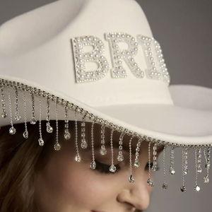 Pearl and Crystal Bride Cowboy Hat