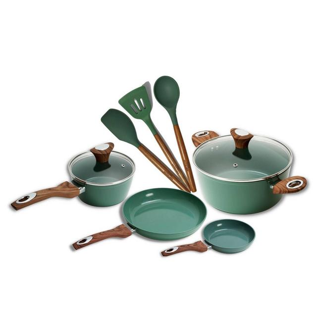 Phantom Chef 9pc Cookware Set Green