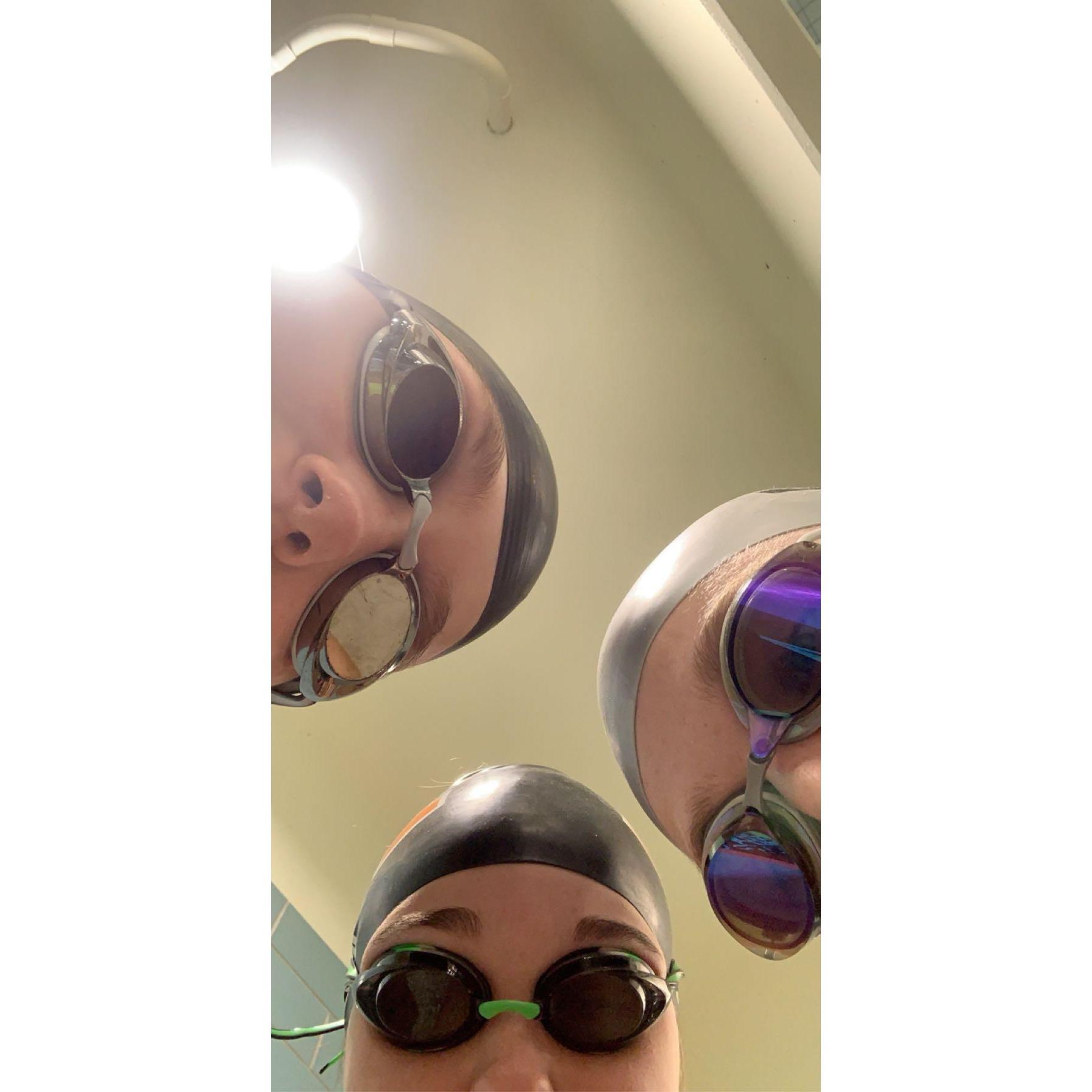 Abby Taught Kally and Grace how to lap swim and snapped this gem