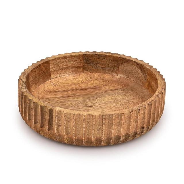 Kimona Fruit Bowls Wooden Fruit Bowl or Candy Bowl, Elevate Your Space With A Unique Bowl Centerpiece (10" X 10" X 2.5")