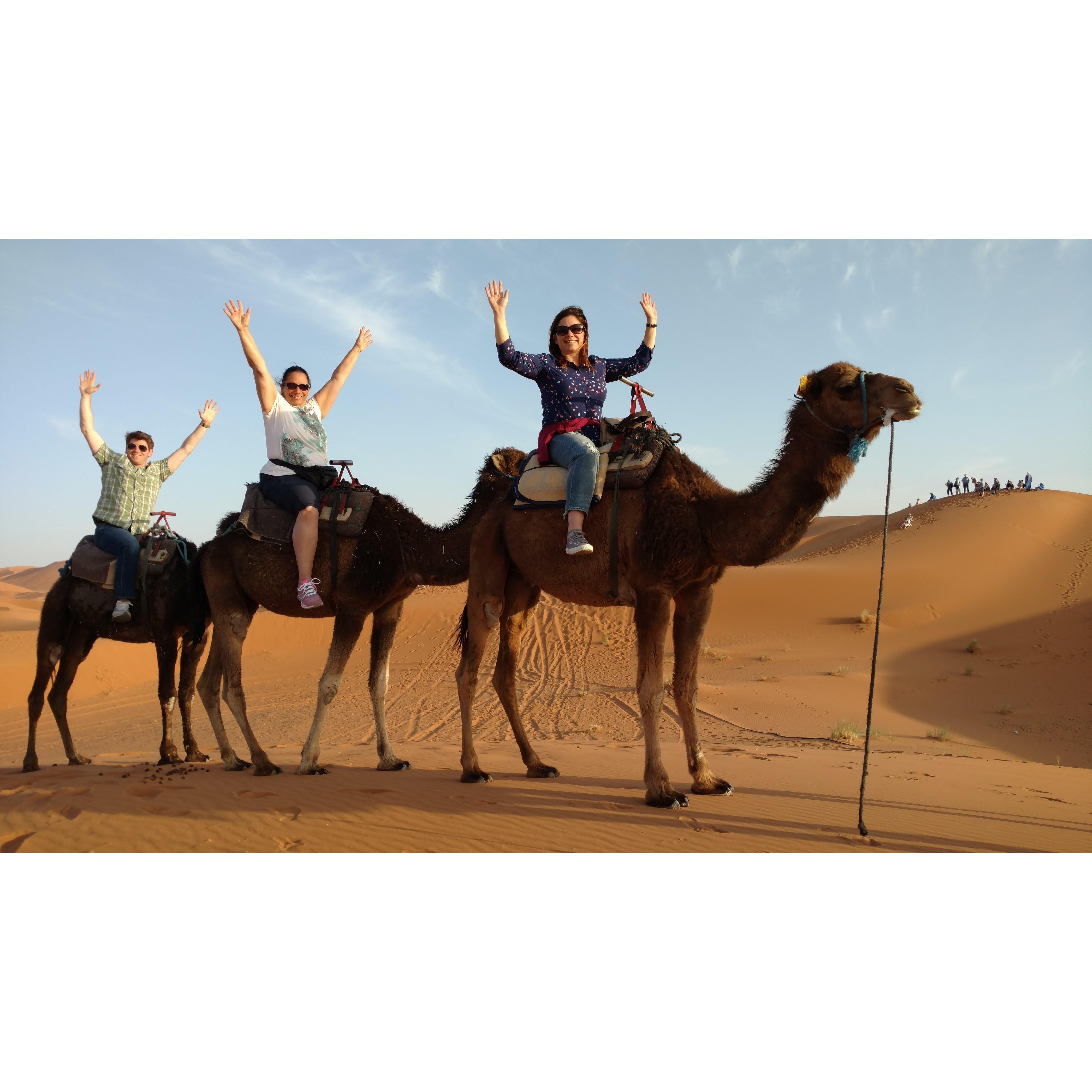 For our first international trip together, we decided to take a tour of Morrocco. This was taken at the base of the Sahara desert.
