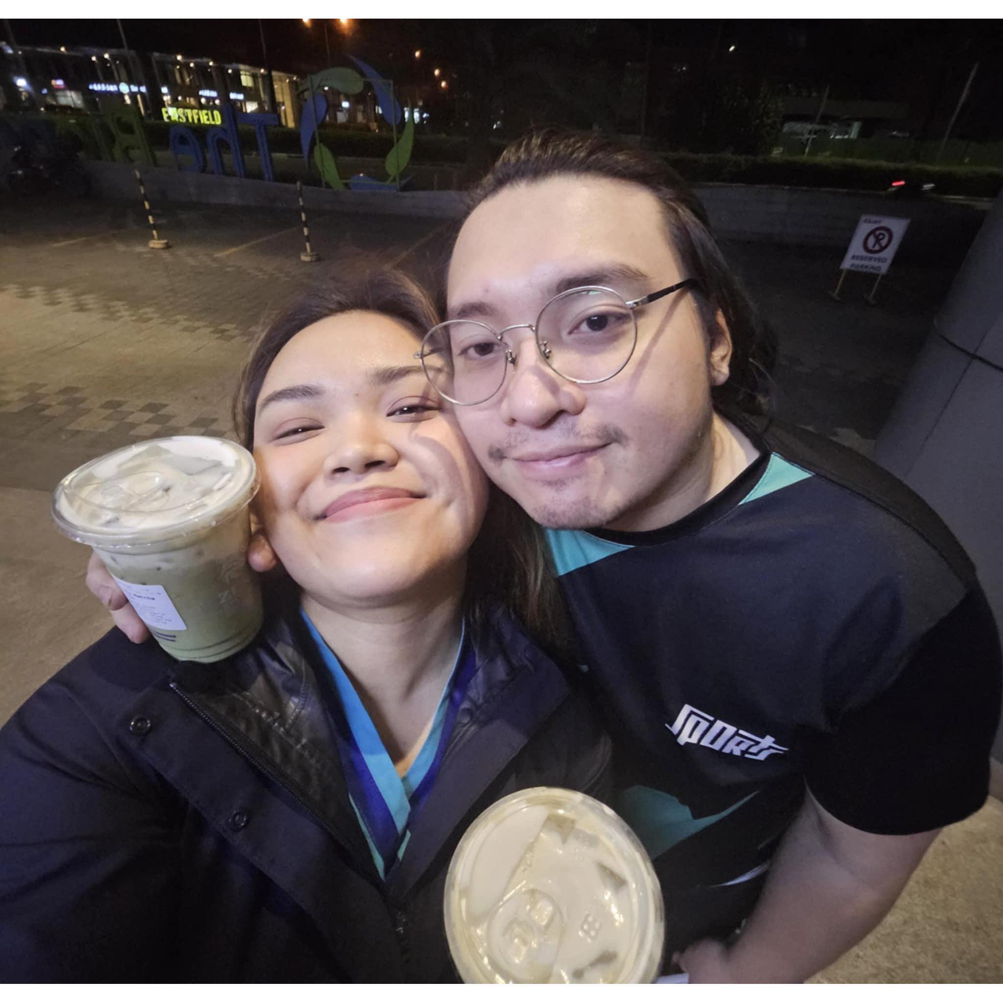 Coffee fix before duty