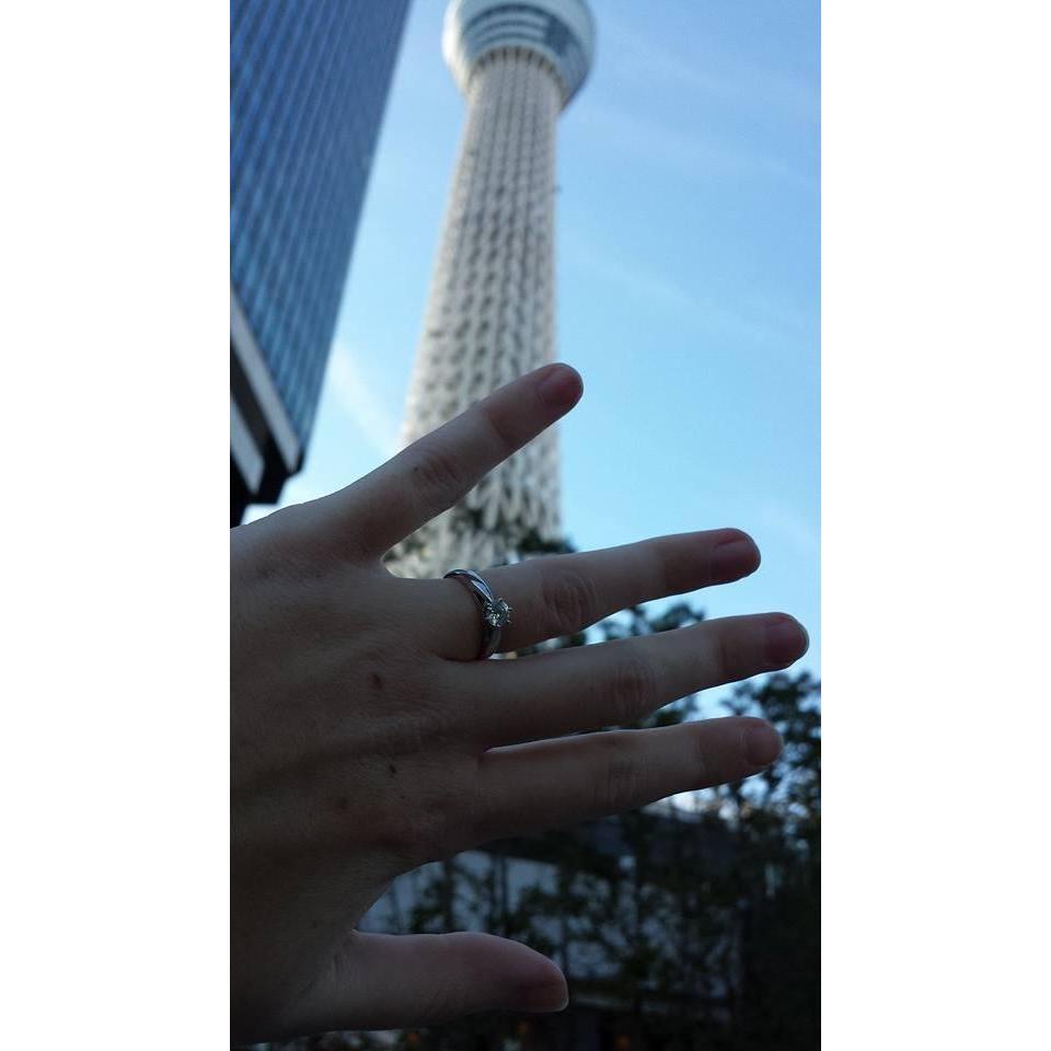 Right after he proposed at the Tokyo Sky Tree! I couldn't resist!