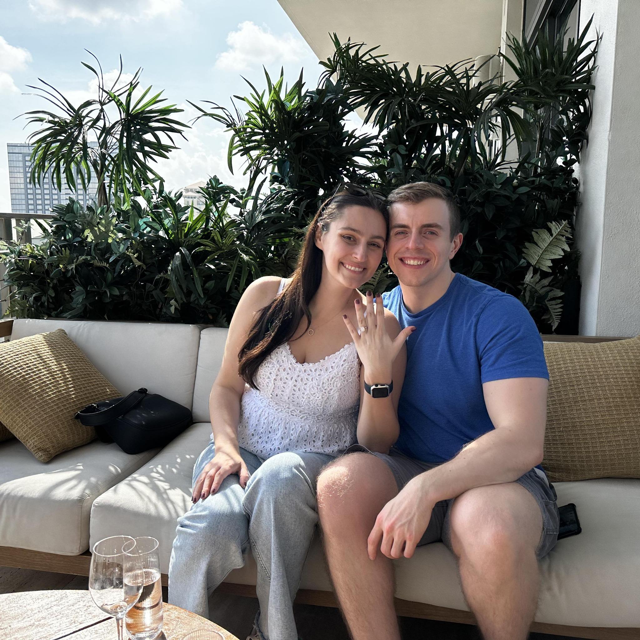 The day he asked & she said yes!