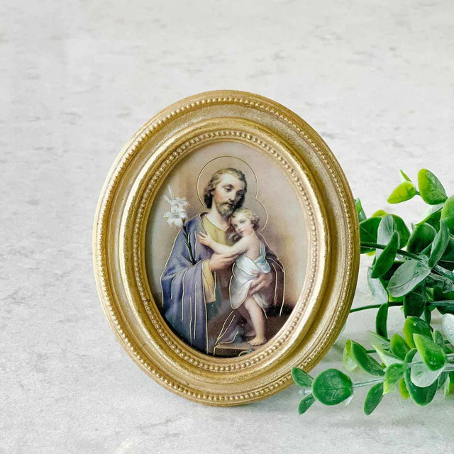 Petite St. Joseph and Jesus - Framed