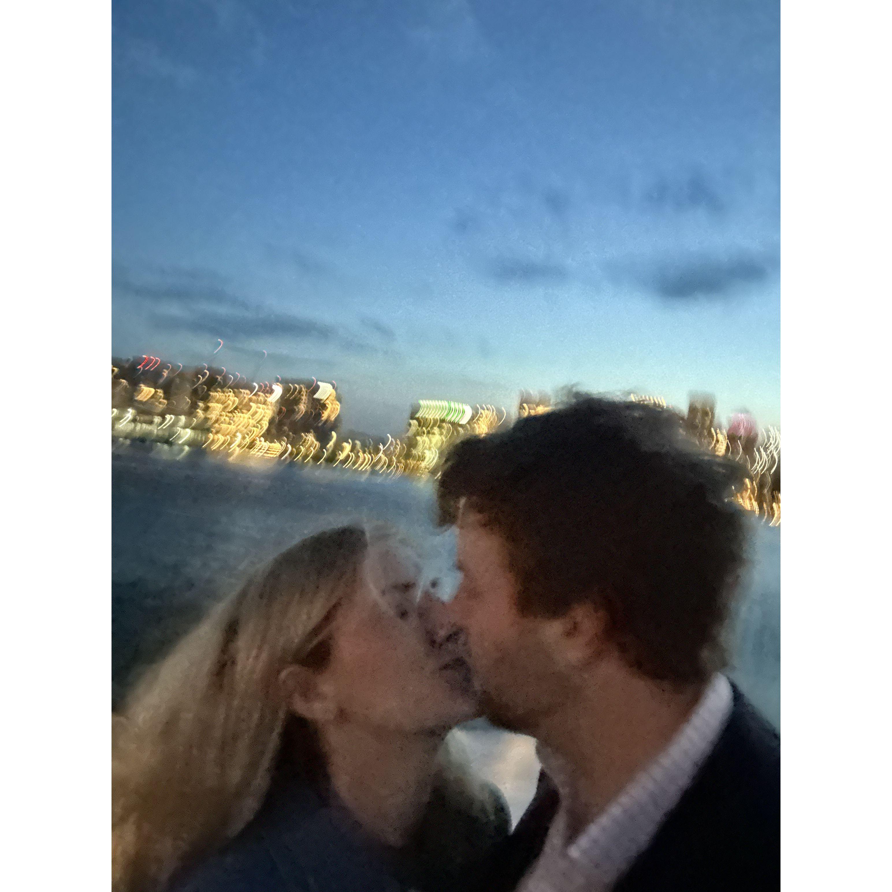 River kisses.