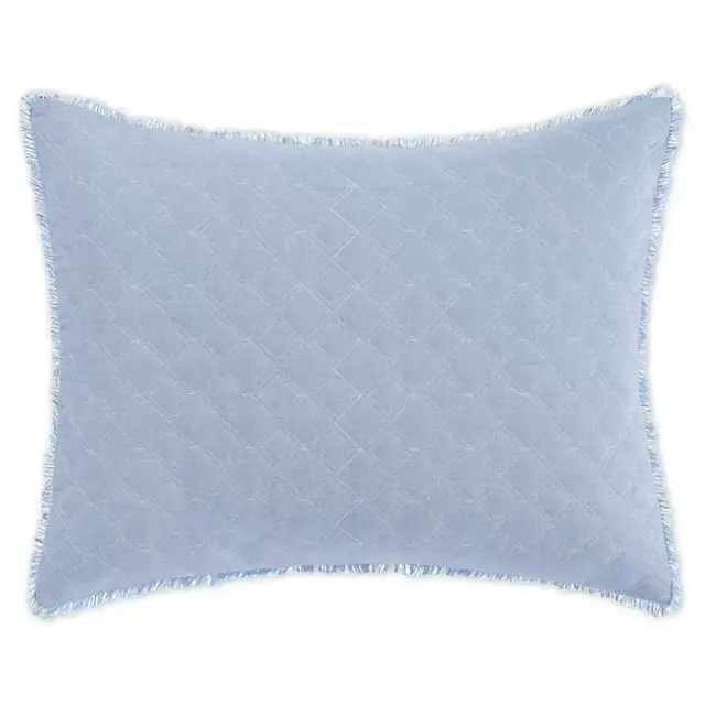 Laura Ashley® Mila Chambray Blue Breakfast Pillow