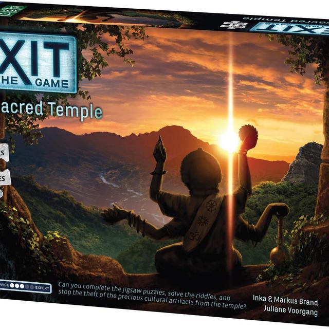 Exit: The Sacred Temple (with Jigsaw Puzzles) | Exit: The Game - A Kosmos Game | Family-Friendly, Jigsaw Puzzle-Based at-Home Escape Room Experience for 1 to 4 Players, Ages 10+