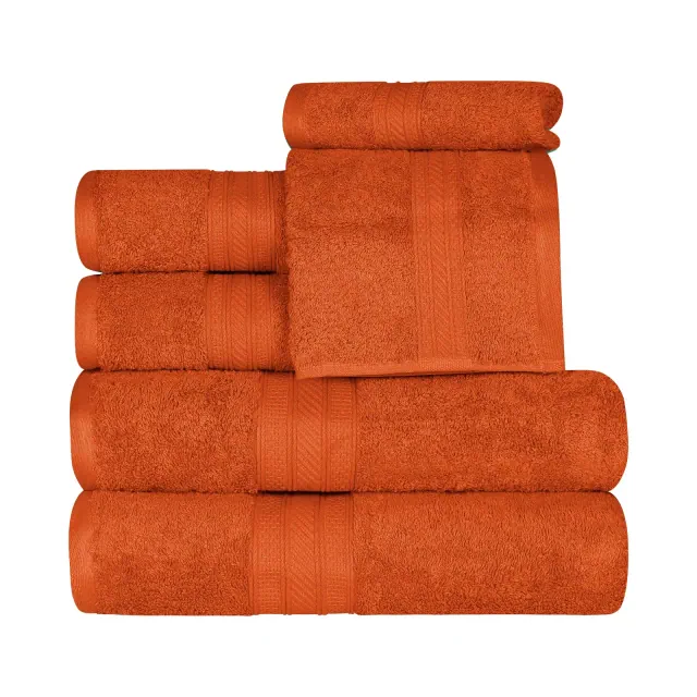 Classic Plush Absorbent 6-Piece Towel Set, Sandstone - Blue Nile Mills