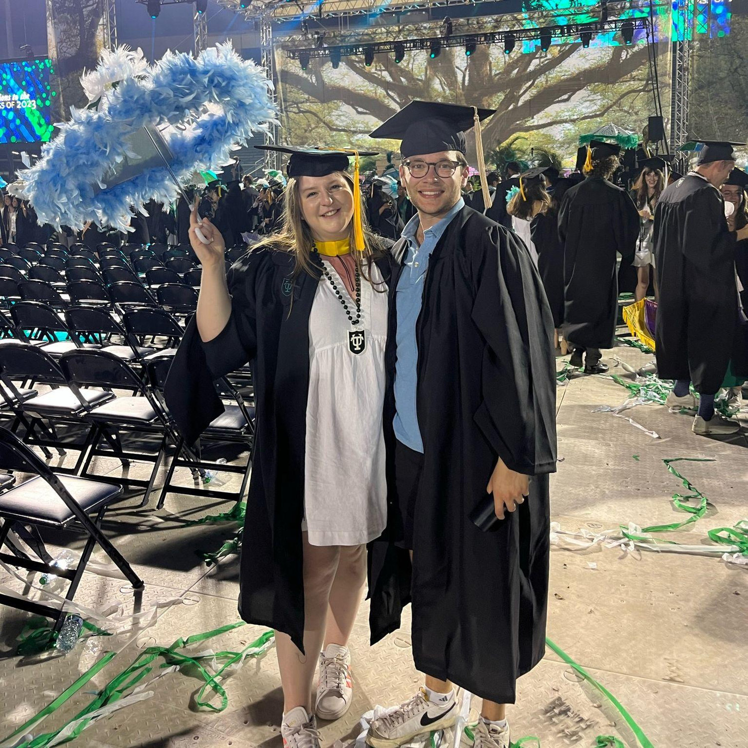 May 2023 - Mollie's grad school and Ethan's undergrad graduation.