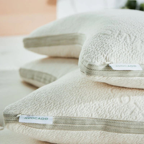 AVOCADO GREEN PILLOW: ADJUSTABLE ORGANIC BED PILLOW 2 Pack - Standard King Size