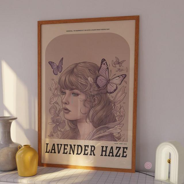 Taylorswift poster Lavender Haze Art Nouveau Wall art Butterflies Purple Aesthetic Taylorswift room decor
