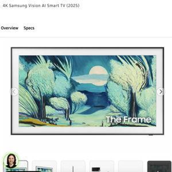 Samsung - 65” Class LS03FA The Frame Series QLED 4K UHD Art Mode SamsungVision AI Smart TV w/ Wall Mount (2025)
