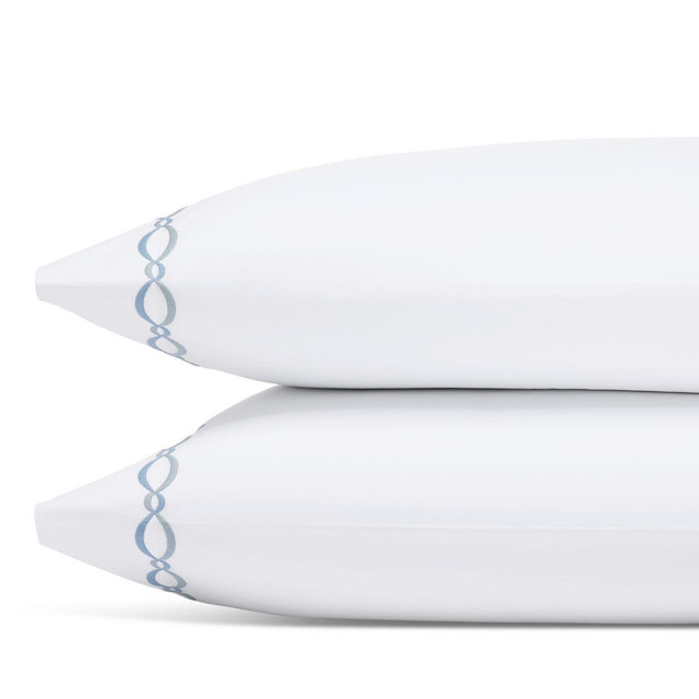 Matouk Brando Embroidered Percale Pillowcase, King, Set of 2 - Exclusive