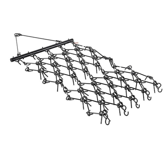 VEVOR Drag Harrow, 4 ft x 4 ft Durable Chain Harrow with 69 Sharp Teeth, Suitable for ATV UTV Tractor, Ideal for Soil Preparation, Seeding, Smoothing Landscapes, and Yard Gravel Driveway Maintenance