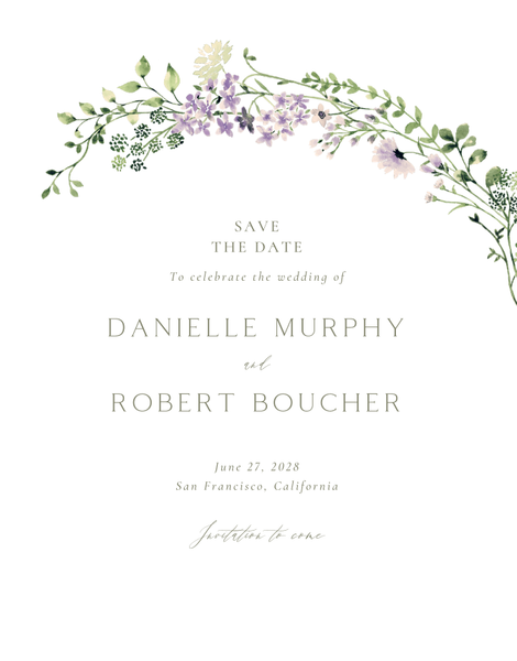 Rydal Portrait | Dark Lilac | Zola Save The Dates