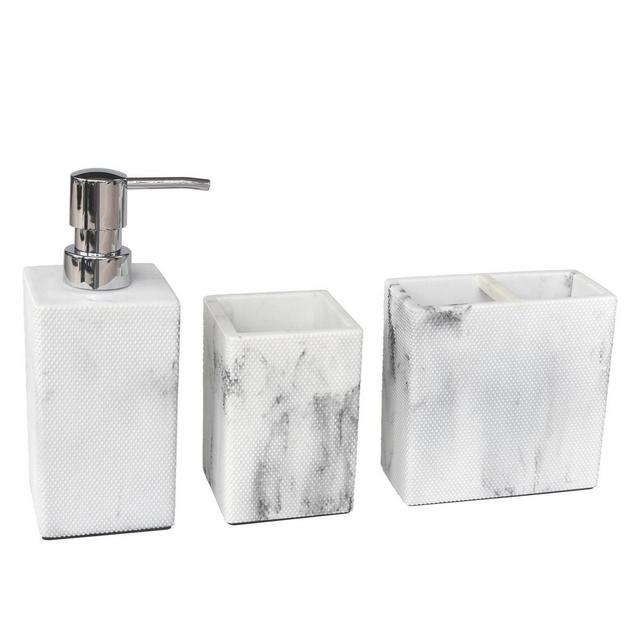 3pc Celeste Bath Accessories Set Gray - 88 Main