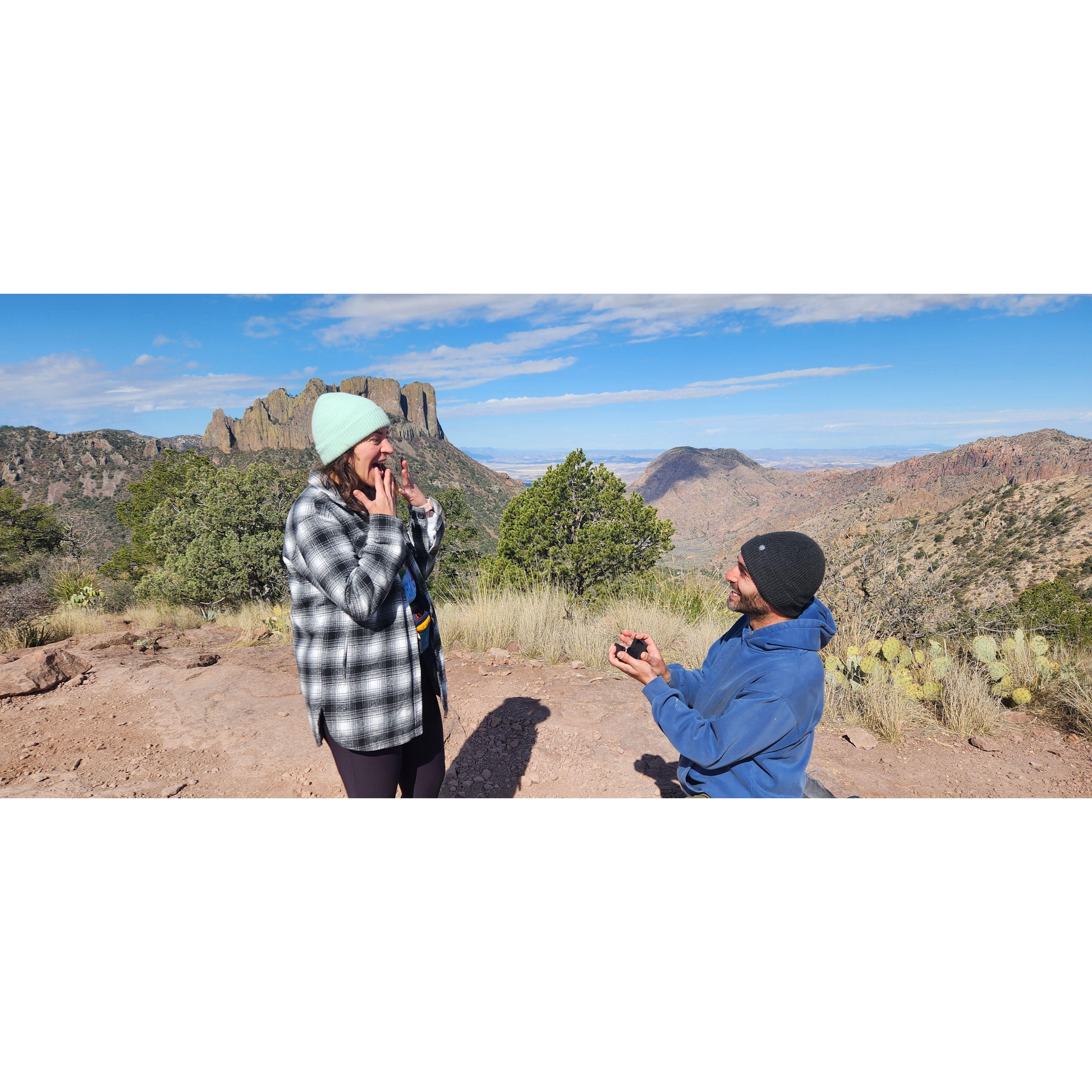A very nice couple helped us recreate the proposal