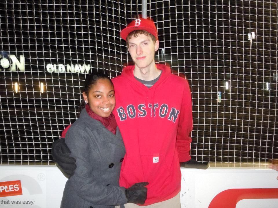 An early ice skating date with friends