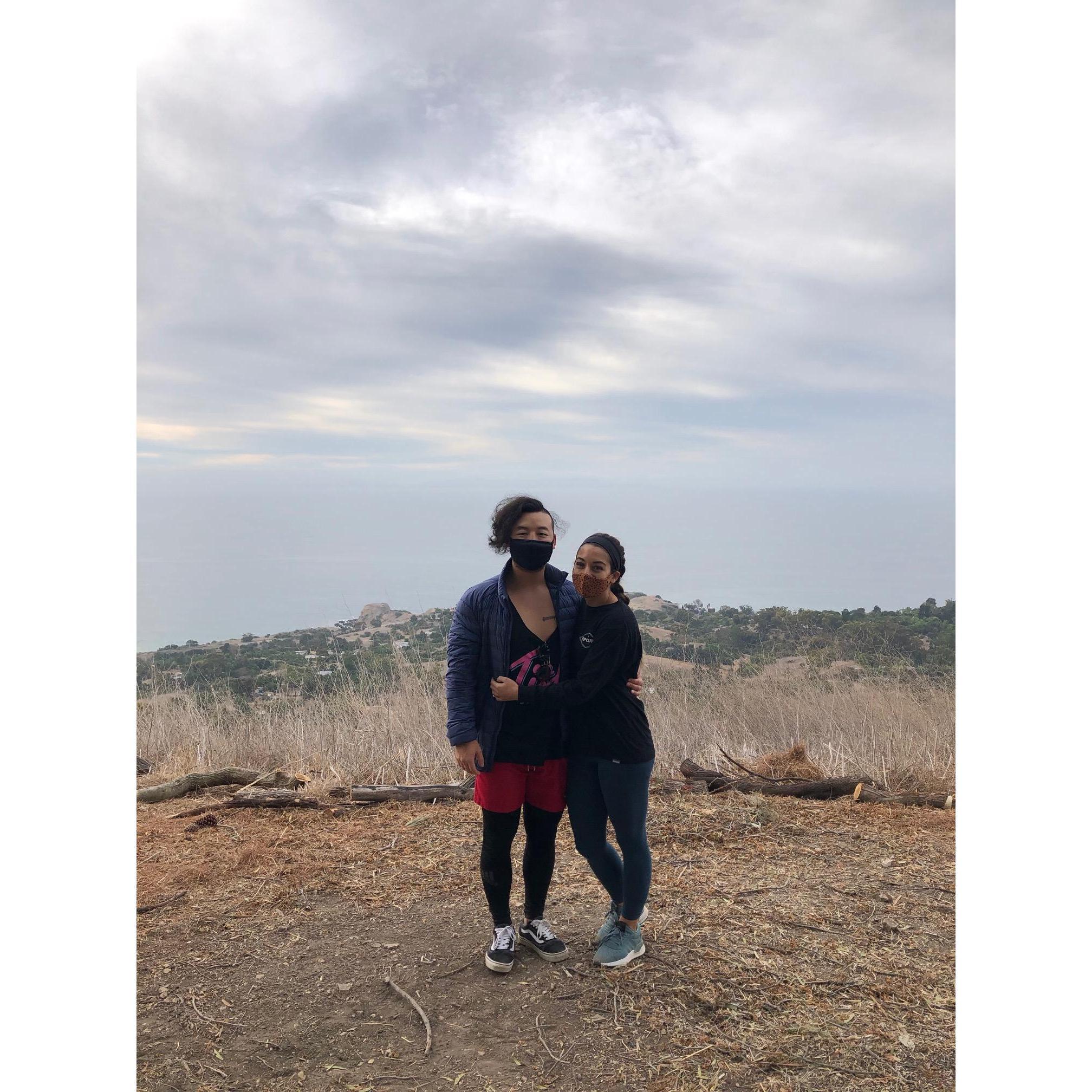 On a hike in California over winter break 2020