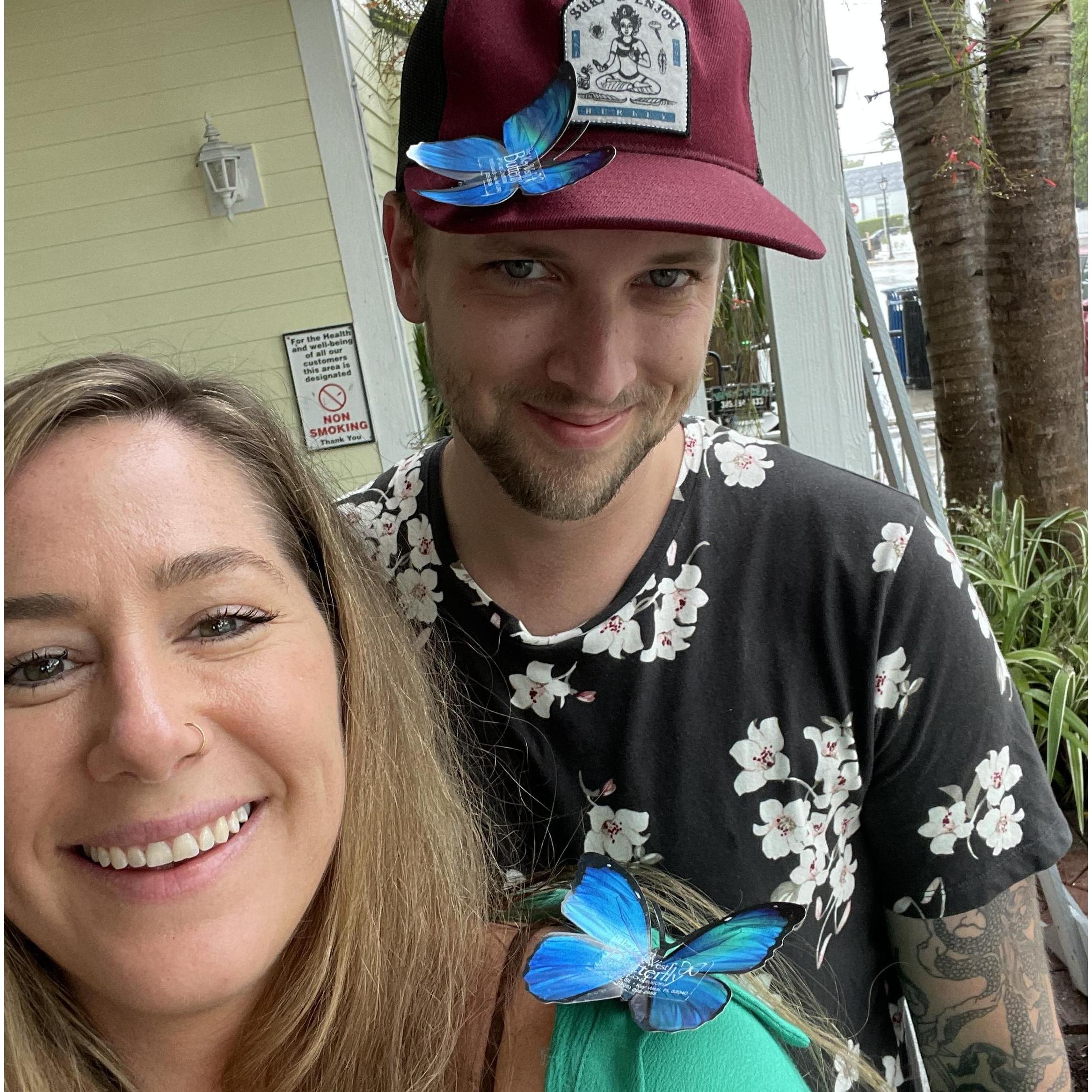 We had some "hitch hikers" at the Butterfly Sanctuary in Key West, FL