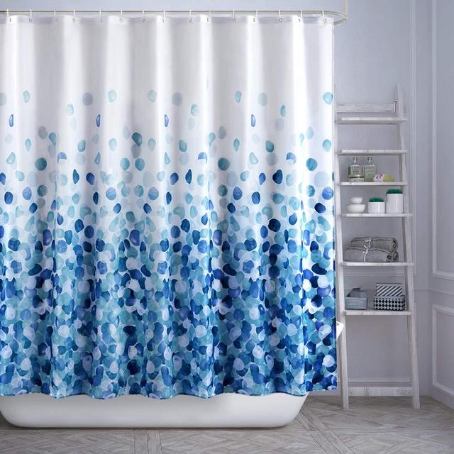 ARICHOMY Shower Curtain Set Bathroom Fabric Curtains Bath Waterproof Colorful Funny with Standard Size 72 by 72 (BlueCloud)