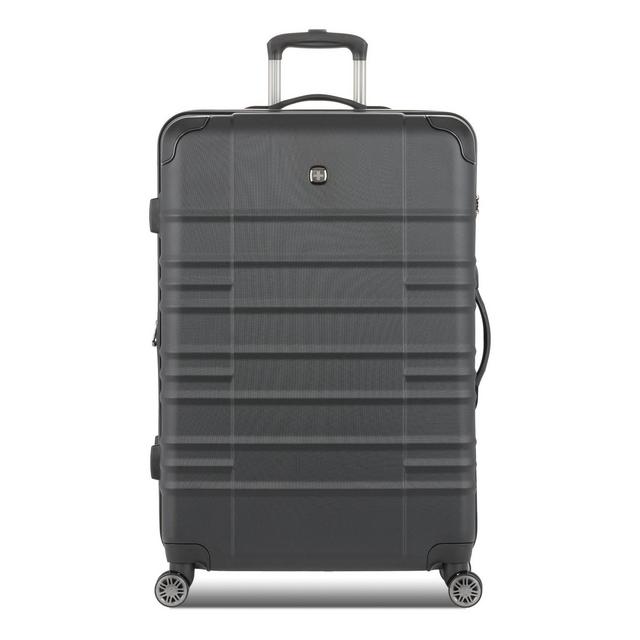 SWISSGEAR Cascade Hardside Large Checked Spinner Suitcase - Black