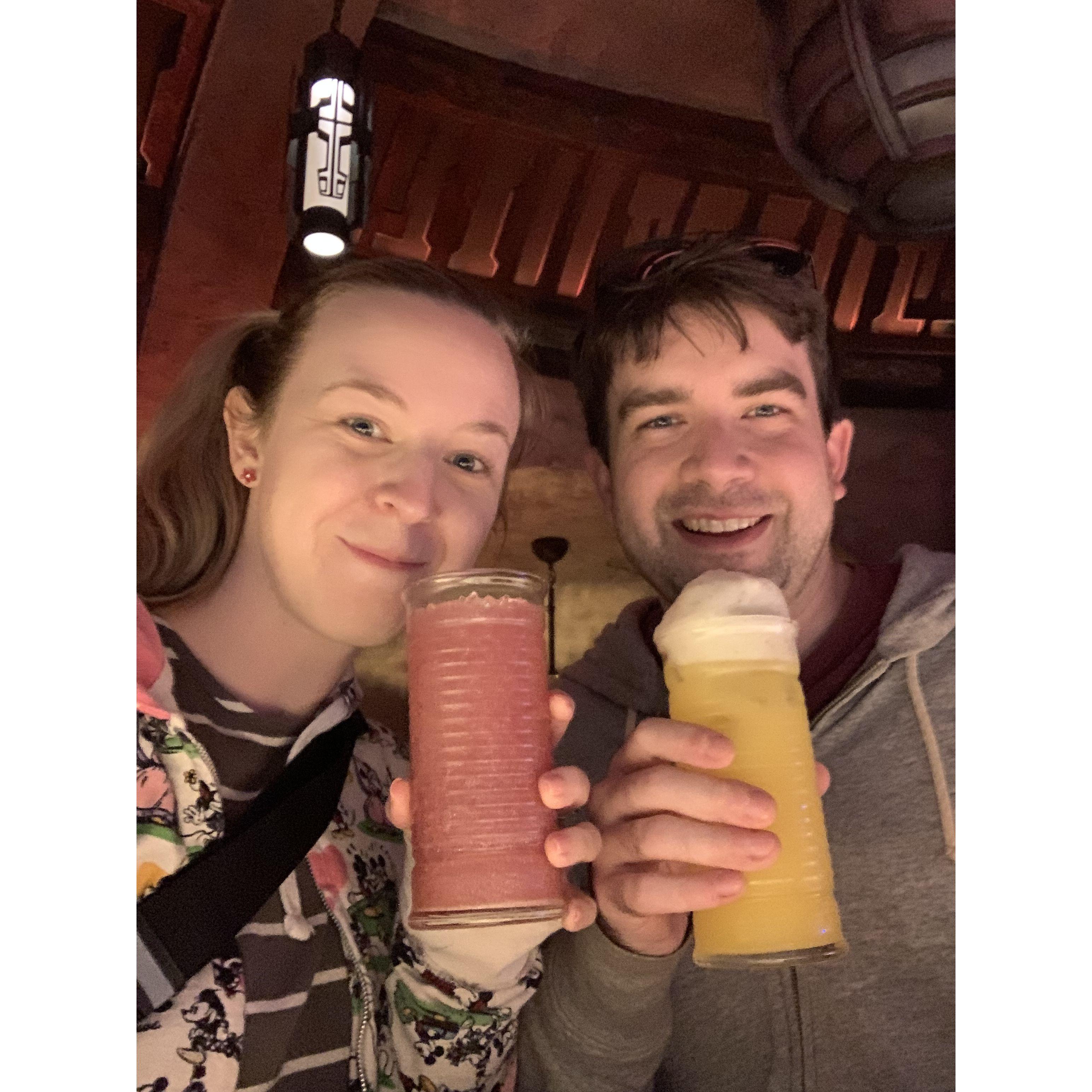 Just two Disney nerds at Oga's Cantina in Star Wars land