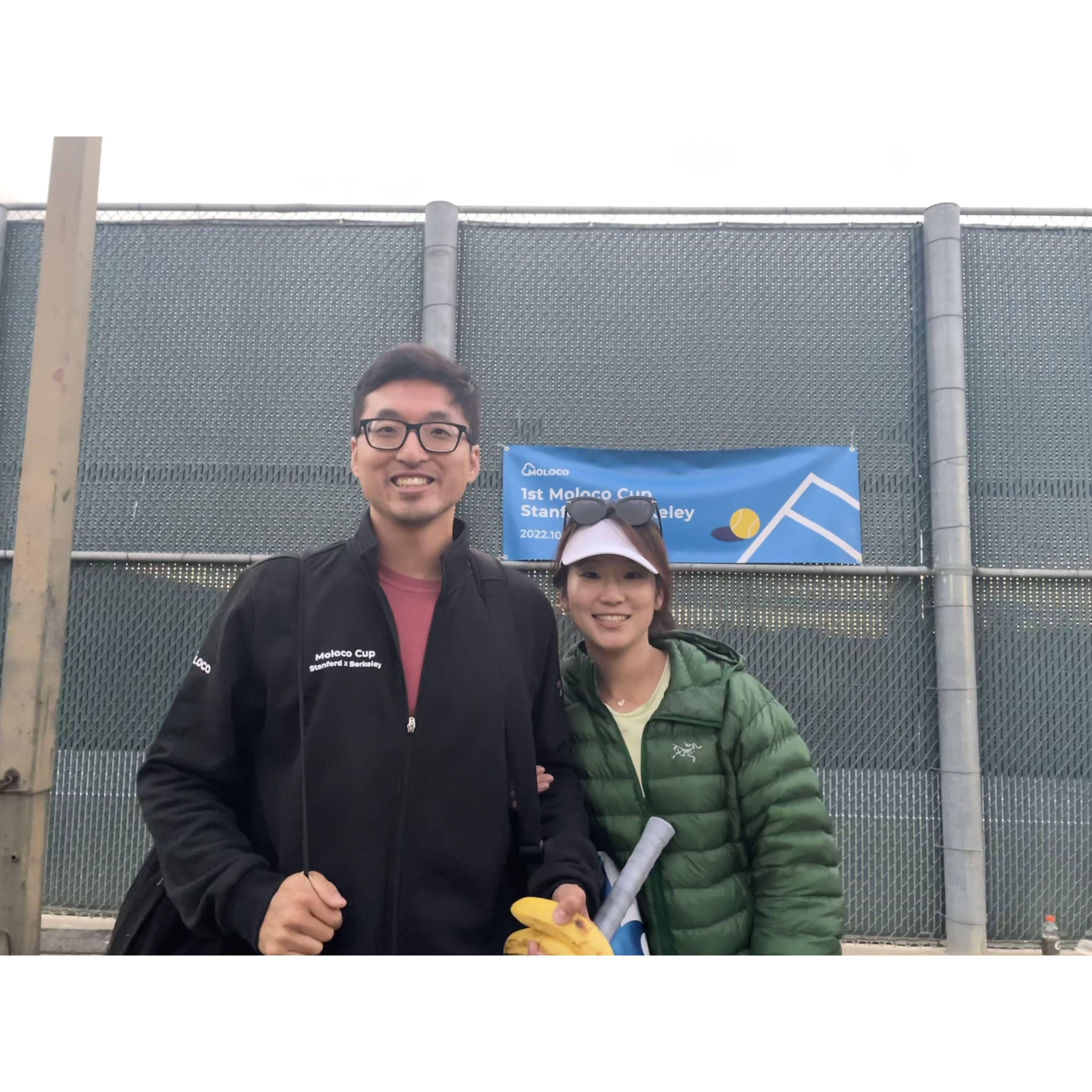 Our first tennis tournament together – Moloco Cup.